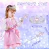 Civaner 20 Pcs Princess Dress up Accessories Tiaras Crown Set with Princess Crowns and Wands for Little Girls Kids Play Jewelry view 2