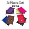 KISLANE Dice Tray 8 Pieces Folding Rectangle Dice Storage, Felt Dice Tray Holder for DND, RPG, MTG and Other Board Games (Rectangle) view 2
