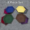 KISLANE Dice Tray 8 Pieces Folding Hexagon Dice Storage, Felt Dice Tray Holder for DND, RPG, MTG and Other Board Games (Hexagon) view 2