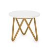 1 6 Scale Dollhouse Furniture Mini Circle Coffee Table Miniature Decor for Living Room Bedroom Family Room Kitchen Balcony Fairy Garden Project Decoration (Golden Stand) view 1