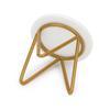 1 6 Scale Dollhouse Furniture Mini Circle Coffee Table Miniature Decor for Living Room Bedroom Family Room Kitchen Balcony Fairy Garden Project Decoration (Golden Stand) view 4
