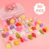 Aeyohni 50 Pcs Squishies Mochi Squishy Toys for Kids Party Favors Stress Relief Fidget Toys Classroom Prizes Birthday Christmas Easter Valentine's Day Gift for Kids Girls Kawaii Mini Squishy Toys view 3