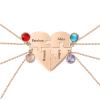 MissNaNa 19.7" BFF Necklace Personalized Stitching Necklace with Birthstone 2/3/4/5/6 Pcs Customized Heart Puzzle Necklace for Family BFF Friendship Pendants (Set of 4) view 4