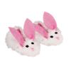 Sophia's Sherpa Bunny Slippers with Pink Felt Ears for 18 Inch Dolls, White view 1