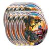 Transformers Party Supplies Bundle Pack includes 24 Dessert Paper Plates, 2 Plastic Table Covers, 1 Dinosaur Sticker Sheet view 3