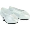 Sophia's Sparkling High Heels with Closed Toes and Glitter Platform Pumps for 18 Inch Dolls, Silver view 1