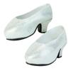 Sophia's Sparkling High Heels with Closed Toes and Glitter Platform Pumps for 18 Inch Dolls, Silver view 2