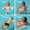 Sloosh 3 Pack Inflatable Pool Float Hammock, Water Hammock Lounges, Multi-Purpose Swimming Pool Accessories (Saddle, Lounge Chair, Drifter) for Pool, Lake, Outdoor, Beach (Dark Blue/Yellow/Orange) view 3