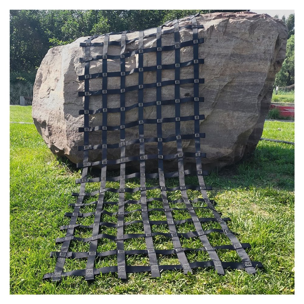 DREAMOSA Climbing Cargo Net Black,Playground Cargo Net,Ninja Rope Ladder Outdoor Obstacle Course Treehouse Swingset Jungle Gyms Indoor Climbing Wall Webbing Net Nets Netting,for Kids and Adult