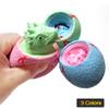Dinosaur Egg Evil Squeeze Toys 3 Pack Funny Pop Out Dinosaurs of Egg Decompression Stress Toys for Adults Kids, Colorful Squish Fidget Toy Relief Autism Silicone Decompression Toy(Boxed) view 4