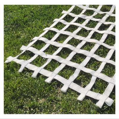DREAMOSA Climbing Cargo Net White,Playground Cargo Net,Ninja Warrior Obstacle Course Training for Kids Netting Protection Fence Decor Hammock Net Rope Ladder,for Outdoor Treehouse,Swing Set