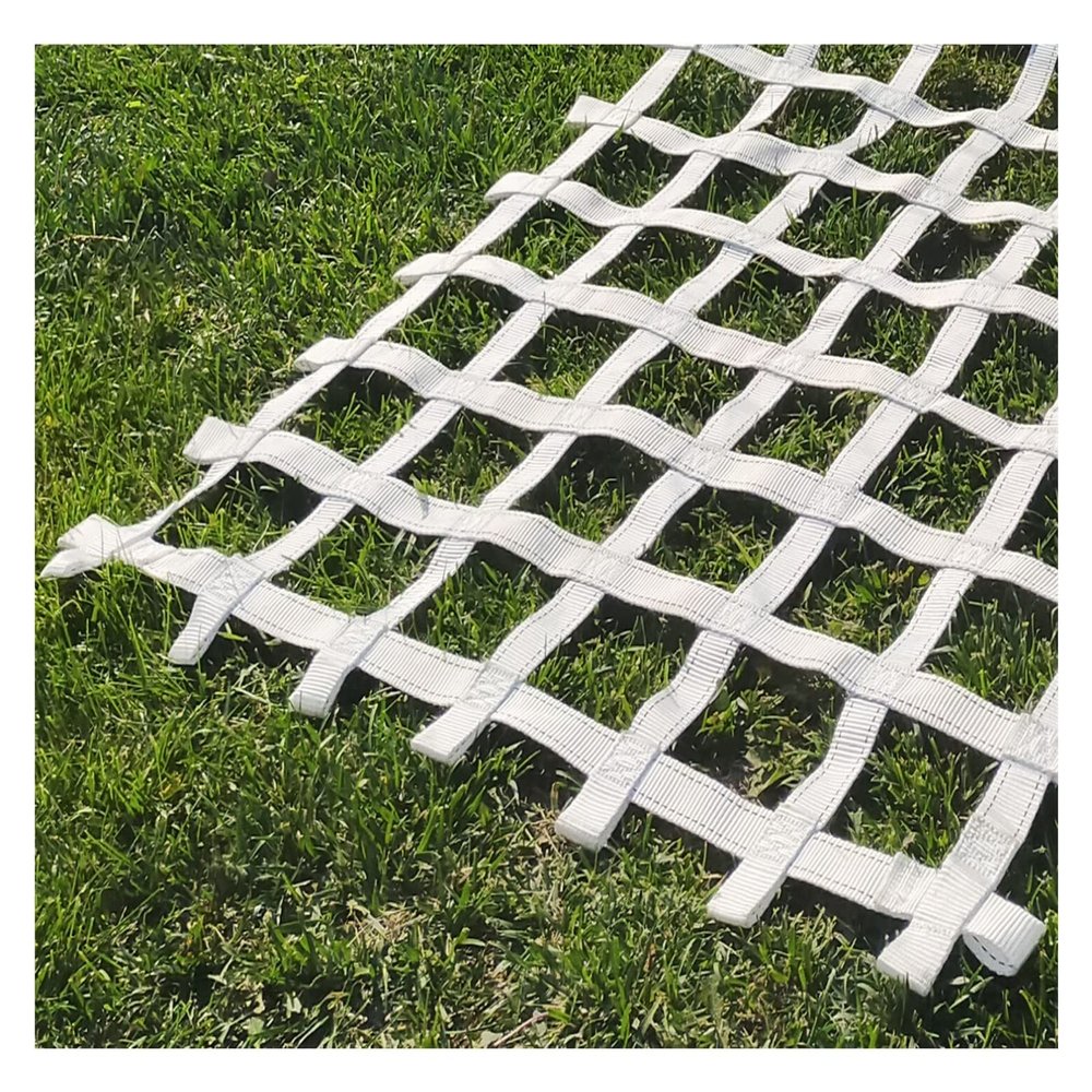 DREAMOSA Climbing Cargo Net White,Playground Cargo Net,Ninja Warrior Obstacle Course Training for Kids Netting Protection Fence Decor Hammock Net Rope Ladder,for Outdoor Treehouse,Swing Set