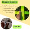 DREAMOSA Climbing Net Outdoor,Obstacle Net for Kids Backyard,Playground Safety Swing Set Treehouse Protection Fence Decor Webbing Net Rope Ladder,for Ninja Slackline,Training Equipment,Green view 4