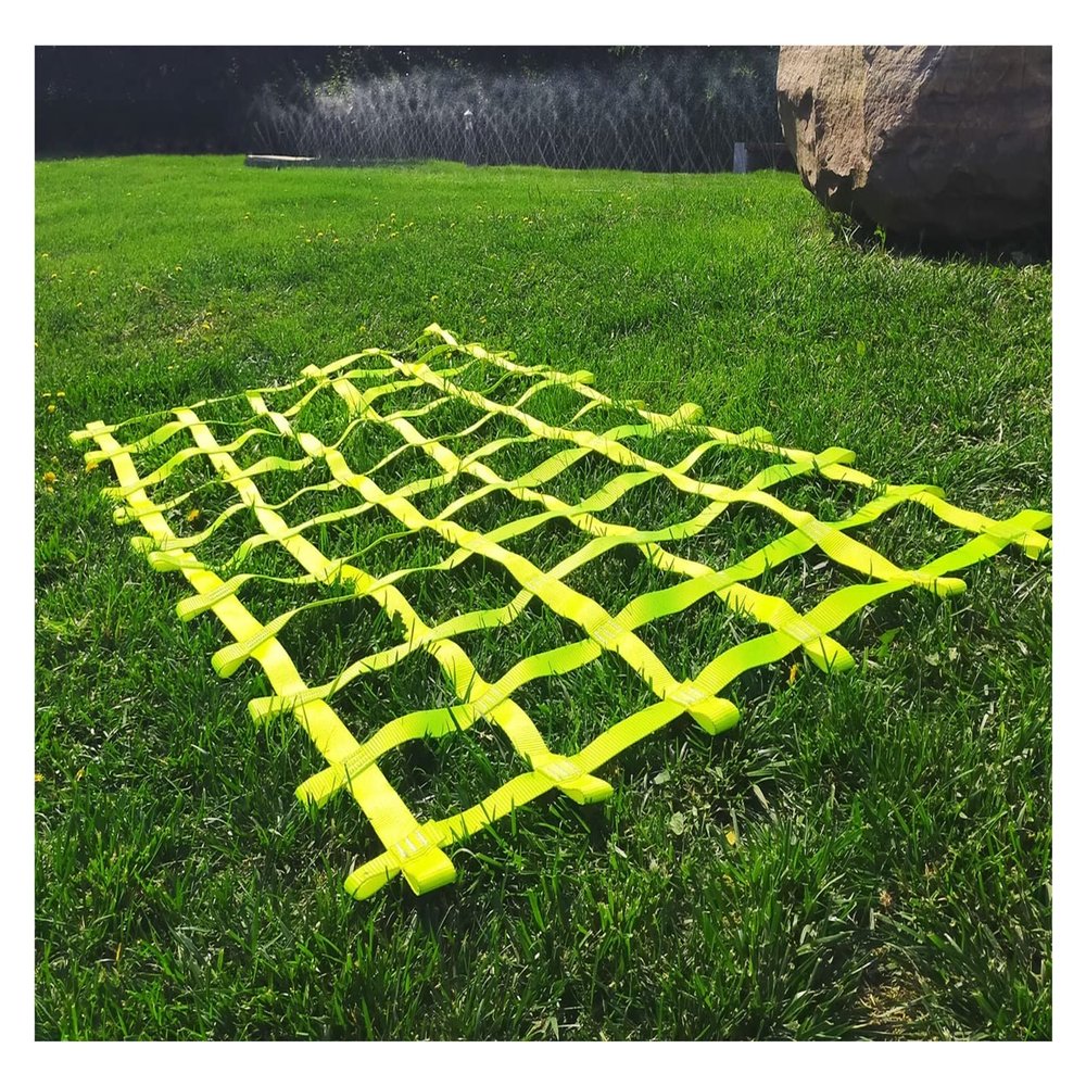 DREAMOSA Climbing Net Outdoor,Obstacle Net for Kids Backyard,Playground Safety Swing Set Treehouse Protection Fence Decor Webbing Net Rope Ladder,for Ninja Slackline,Training Equipment,Green