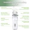 haakaa Gen.3 Natural Glass Baby Bottle 11oz - Wide Neck Anti-Colic Variable Flow Nipple,Easy to Clean & Latch for Newborn 0m+ 6m+ Breastfed Baby Toddler,BPA-Free - Grey view 4