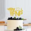 First Holy Communion Gold Glitter FNP Cake Topper, Congrats Nurse Grad Cake Decor, for BSN RN Nurse Graduation Decorations, Congrats Grad Party view 3