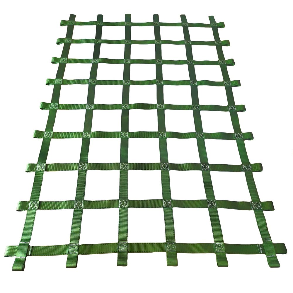 DREAMOSA Cargo Netting, Climbing Cargo Net,Jungle Gym Ladder Swing Set Outdoor Treehouse Ninja Line Obstacle Course Safety Webbing Net Nets,Accessories for Slacklines,Backyard Playground,Green