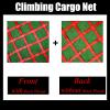 DREAMOSA Climbing Net for Adults Outdoor,Playground Net,Kids Webbing Cargo Rope Ladder Balcony Banister Protection Fence Decor Net,for Treehouse,Ninja Slackline,Jungle Gyms,Swing Set,Red view 4