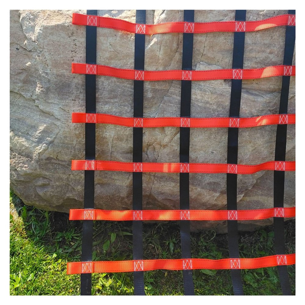 DREAMOSA Swing Set Climbing Net,Climbing Net for Kids Outdoor Playground Ladder Safety Ninja Polyester Net Netting,Ninja Slackline Cargo Rope Ladder Heavy Duty,Jungle Gym,Training Equipment