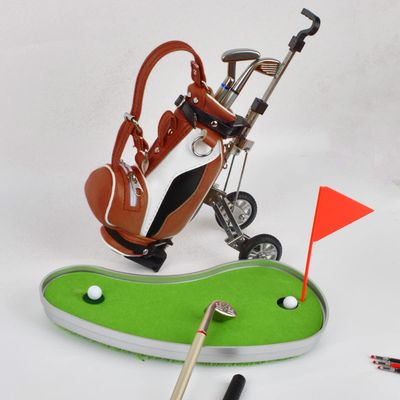 Dual-Purpose Golf Pen Holder With 3-Piece Pen Set, Office Desk Decor, Cake Topper, Birthday Gifts for Golfers, Fans, Women, Men, Dad