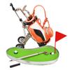 Dual-Purpose Creative Exquisite Golf Pen Holder with 3 Club Pens, Office Desk Decoration, Golf Souvenir for Golfer Fans view 3