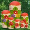 KKNH Matryoshka Russian Matryoshka 7-Piece Mat Matryoshka Wooden Matryoshka Christmas Mother's Day Birthday Home Furnishing Room Decoration Happy Gift view 2