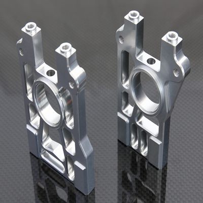 GTBRacing CNC Aluminum 1/5 RC Car LOSI 5ive T Left Right Centre Diff Differential Brace Mount 5T Upgrade Parts (Silver)