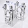 GTBRacing CNC Aluminum 1/5 RC Car LOSI 5ive T Left Right Centre Diff Differential Brace Mount 5T Upgrade Parts (Silver) view 2