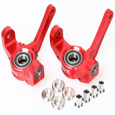 GTBRacing CNC Aluminum RC Car 1/5 LOSI Desert Buggy DBXL DBXL-E V1.0/2.0 MTXL Universal Front Steering Spindle Knuckled Hub Set Upgrade Parts (Red)