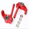 GTBRacing CNC Aluminum RC Car 1/5 LOSI Desert Buggy DBXL DBXL-E V1.0/2.0 MTXL Universal Front Steering Spindle Knuckled Hub Set Upgrade Parts (Red) view 2
