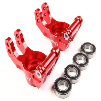 GTBracing CNC Aluminum Rear Wheel Hub Carrier for LOSI DBXL, DBXL-E,MTXL RC Car 1/5 Upgrade Parts (Red)