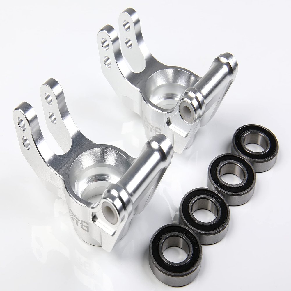 GTBracing CNC Aluminum Rear Wheel Hub Carrier for LOSI DBXL, DBXL-E /2.0, MTXL RC Car 1/5 Upgrade Parts (Silver)