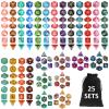 DND Dice Set, 25 X 7 (175 Pieces) Polyhedral D&D Dice Set Three-Color, Two-Color and Monochrome Dice for Dungeons and Dragons with 1 Black Bags view 1