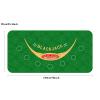 Alabohuke Poker Mat, Poker Table Top 70x35.4 Inch Blackjack Non-Slip Rubber Poker Table Mat, Poker Game Blackjack Professional Casino Table Layout, Suitable for Parties, Home Entertainment, Green view 2
