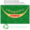 Alabohuke Poker Mat, Poker Table Top 70x35.4 Inch Blackjack Non-Slip Rubber Poker Table Mat, Poker Game Blackjack Professional Casino Table Layout, Suitable for Parties, Home Entertainment, Green view 4