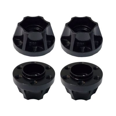 AMOGOT 4Pcs RC Metal 12mm Hex Wheel Hubs Adapters for 1.9/2.2inch Beadlock Wheel Rim Axial Scx10 Trx4 Wraith Gen7 Gen8 D90 CC01 1/10 RC Crawler (12mm)