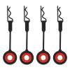 SPYMINNPOO RC Body Clips Pins, 4PCS RC Body Clips Pins RC Car Shell Body Fixed Clips Retainer Silicone Metal Universal for 1/10 Model Car(Black) Model Toys view 3