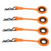 SPYMINNPOO RC Body Clips Pins, 4PCS RC Body Clips Pins RC Car Shell Body Fixed Clips Retainer Silicone Metal Universal for 1/10 Model Car(Orange) Model Toys view 3