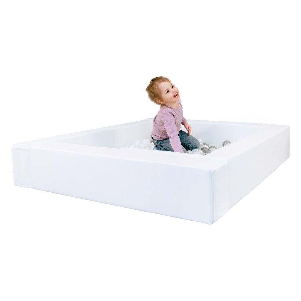 IGLU Soft Play Ball Pool Heaven for Toddlers 1-3 Foam Pit for Baby Activities Indoor and Outdoor Large Kids' Ball pits in White Color