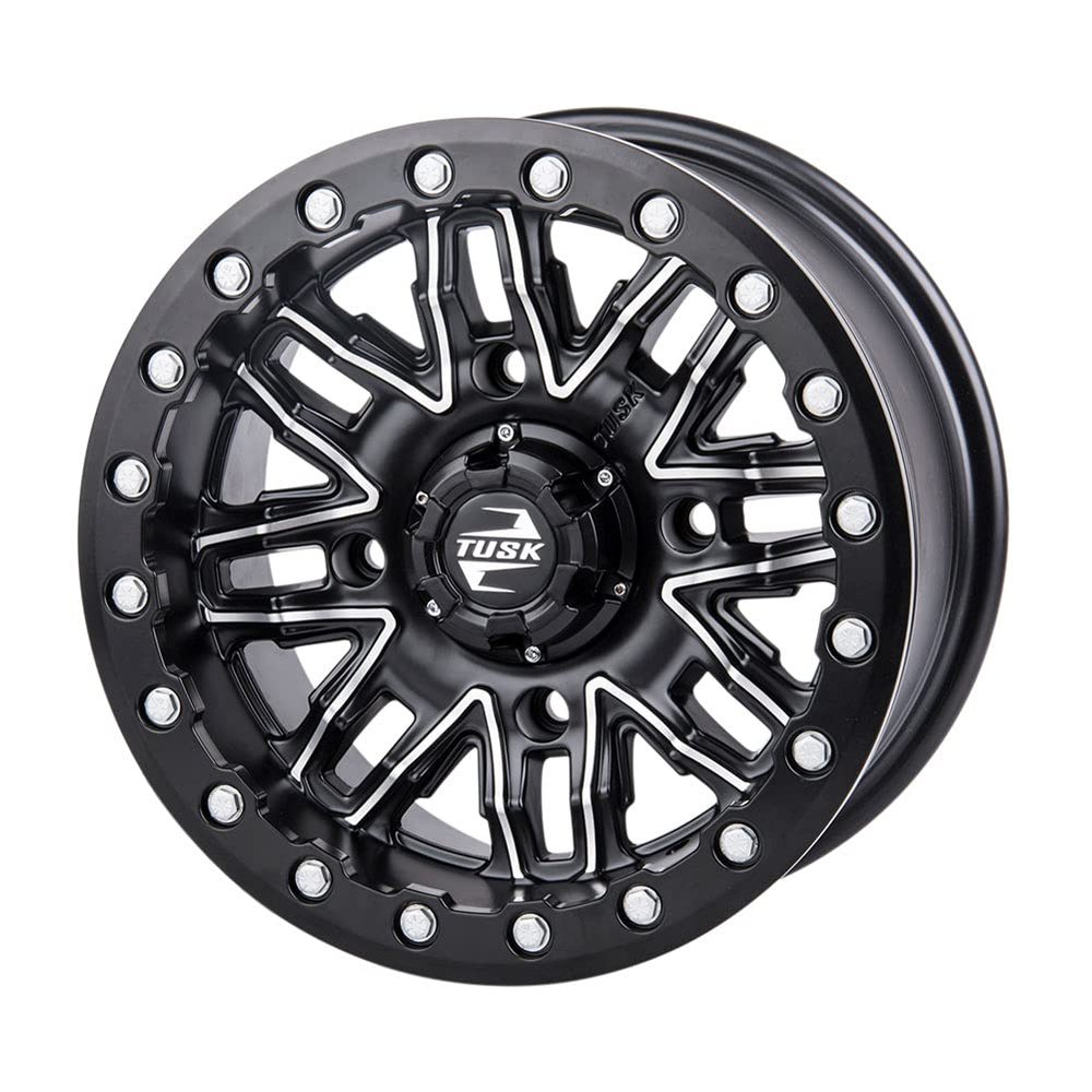 4/137 Tusk Nebo Beadlock Wheel 14x7 4.0 + 3.0 Machined/Black For CAN-AM Maverick Sport 1000R X RC 2019-2024