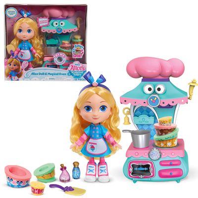Disney Junior Alices Wonderland Bakery 10-inch Alice & Magical Oven Doll and Accesory Set, Kids Toys for Ages 3 Up by Just Play