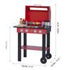 Teamson Kids Little Helper Backyard BBQ Grill Playset 25 Play Cooking Accessories, Pretend Play Kids Kitchen Preschool Playset, Red/Black view 4