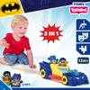 Toomies DC Comics Batman E73262 3 in 1 Vehicle Transforms into Mini Batmobile and Jet, Engine Popping Effect, Flywheel Drive Push Along, from 12 Months view 2