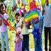 GIFTEXPRESS 16" Rainbow Donkey Pinata with Full-Size 33" Pinata Stick and Blindfold- Mexican Theme Party Decoration for Birthdays, Fiestas & Cinco de Mayo - 16 x 13 x 4.5 Inch Kids Party Favors view 2