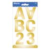 BAZIC Products Alphabet Numbers Stickers Gold Metallic Colors, 2" A to Z 0 to 9 Self-Adhesive Large Sticker for Labeling DIY Cards (72/Pack), 144-Packs view 1