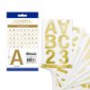 BAZIC Products Alphabet Numbers Stickers Gold Metallic Colors, 2" A to Z 0 to 9 Self-Adhesive Large Sticker for Labeling DIY Cards (72/Pack), 144-Packs view 2