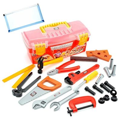 Omura Playset | 26pcs Tool Box Playset | Bonus: Multi-Purpose #10 Size Pouch (Color May Vary)