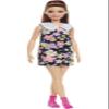 Barbie Fashionistas Doll #187 with Behind-the-Ear Hearing Aids, Brunette Ponytail, Shift Dress & Pink Boots view 1