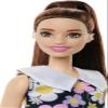 Barbie Fashionistas Doll #187 with Behind-the-Ear Hearing Aids, Brunette Ponytail, Shift Dress & Pink Boots view 4