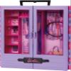 Barbie Fashionistas Ultimate Closet & 6 Hangars, Purple with Fold-Out Rack & Carrying Handle, Portable Storage for Fashion Doll Clothes & Accessories view 4